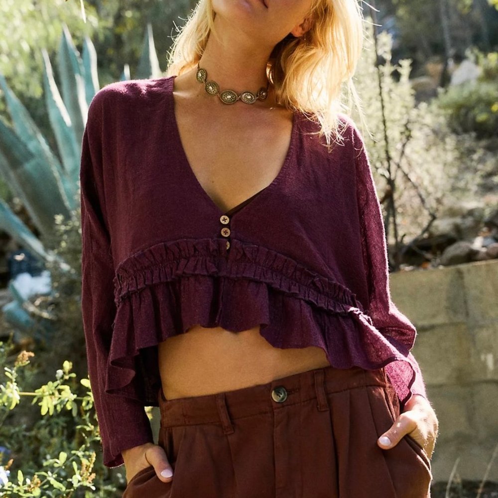 NWOT Free People Shimmy Shimmer Top